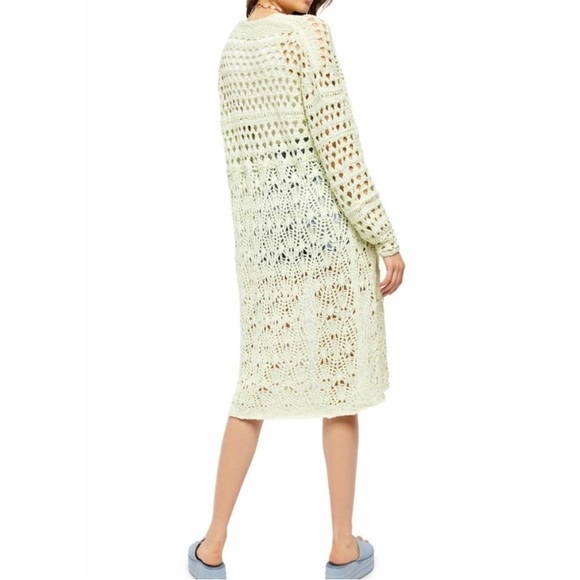 FREE PEOPLE Honeydew Sweet Talker Long Crochet Cardigan - Picture 12 of 12